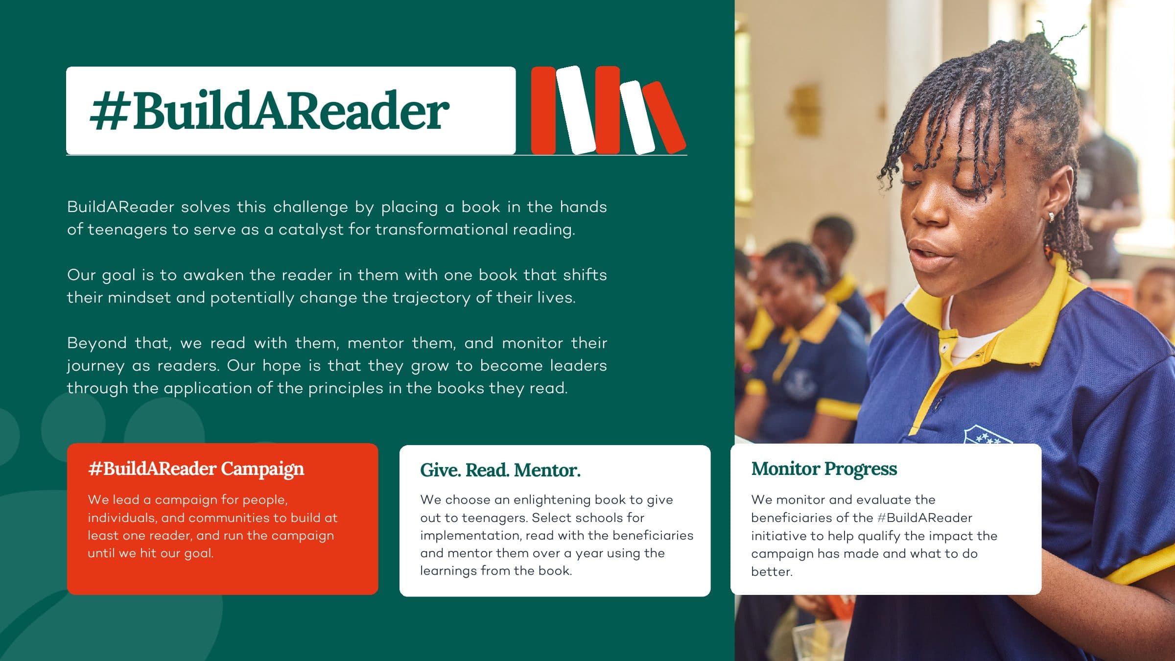 #BuildAReader partnership proposal, deck slide 2 of 8