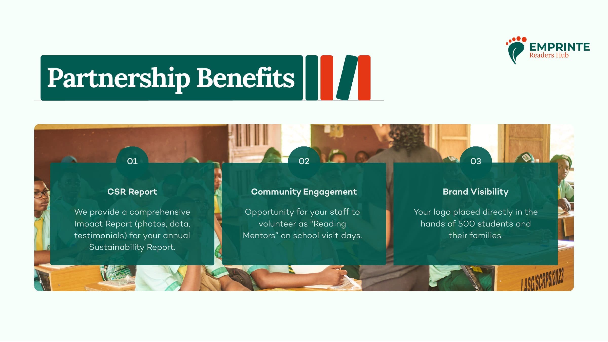 #BuildAReader partnership proposal, deck slide 6 of 8